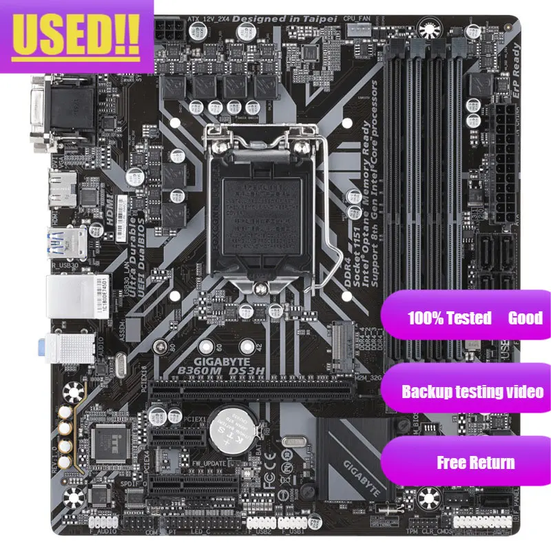 Gigabyte B360M DS3H original LGA 1151 DDR4 B360 desktop computer motherboards