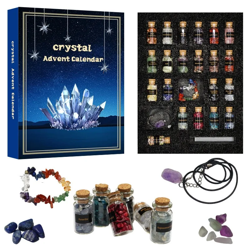 Natural Crystal Gravel Raw Ore Drifting Bottle Kids Popular Science Specimen Collection Gift
