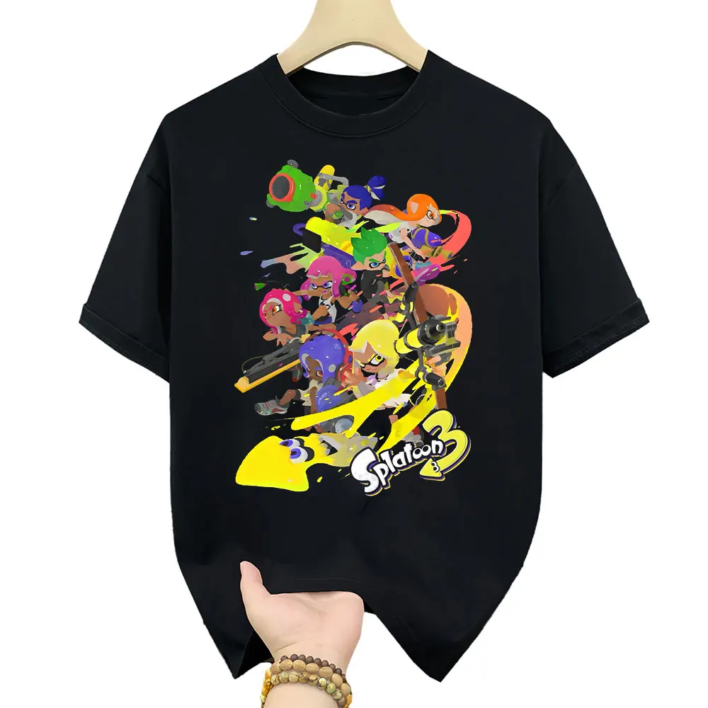 Splatoon 3 streetwear Inkling Artists are being Gift T shirt All size Tops Cartoon Videogame Anime Graphic Tee Print Y2k Clothes