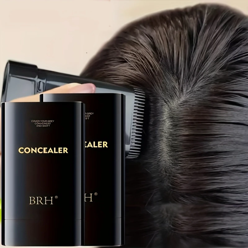 20g Portable Hair Color Stick Long-Lasting Quick Gray Coverage,Easy Application,Quickly Dye Hair,Hair Touchup Stick With brush