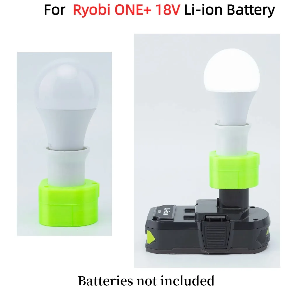 Portable LED Work Light for Ryobi ONE+ 18V Li-ion Battery E27 5W Ball Bulb（Batteries Not Included）