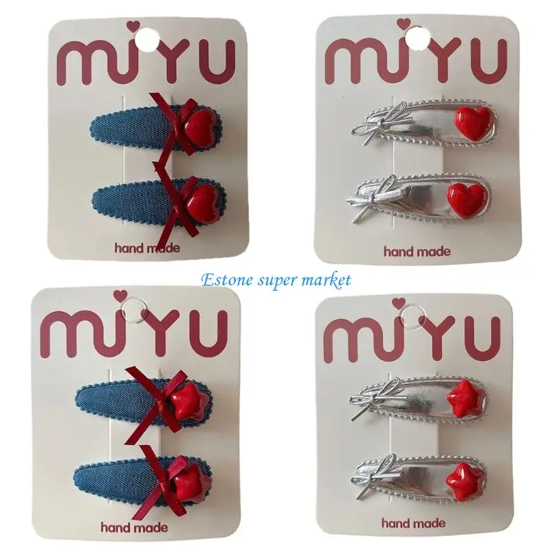 

090B 1 пара безопасных металлических заколок для волос, украшение для волос для младенцев, мягкие заколки, легкое применение,