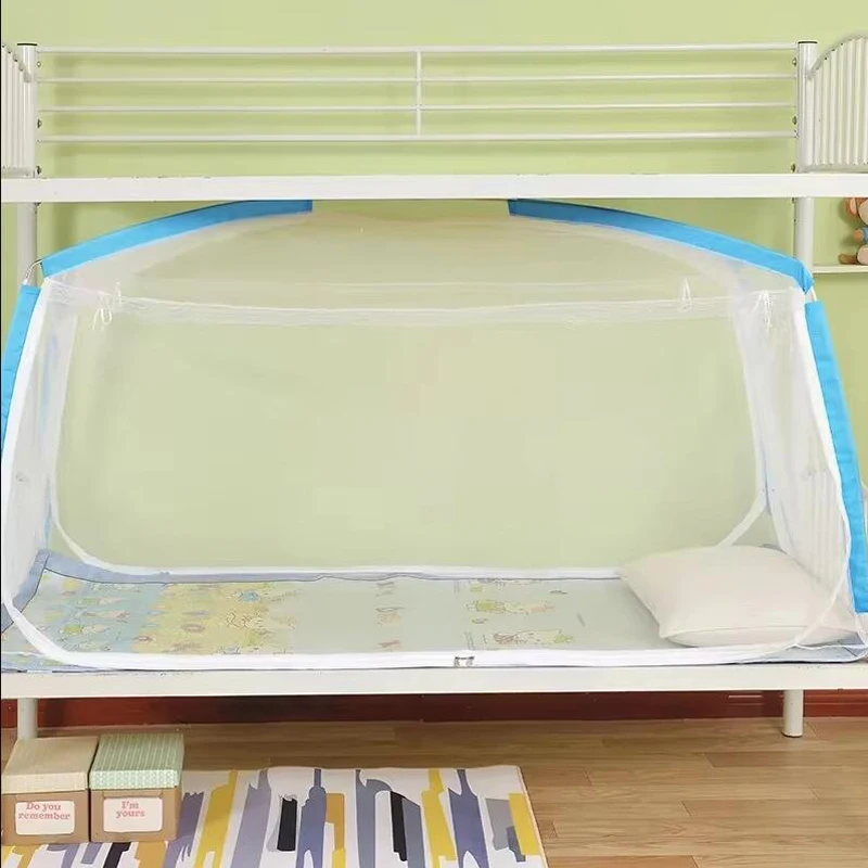 

Современный стиль, сплошной цвет, студенческая одиночная москитная сетка, двухъярусная кровать для общежития, 0,9 м, трехдверная москитная сетка, зашифрованная москитная сетка для юртов