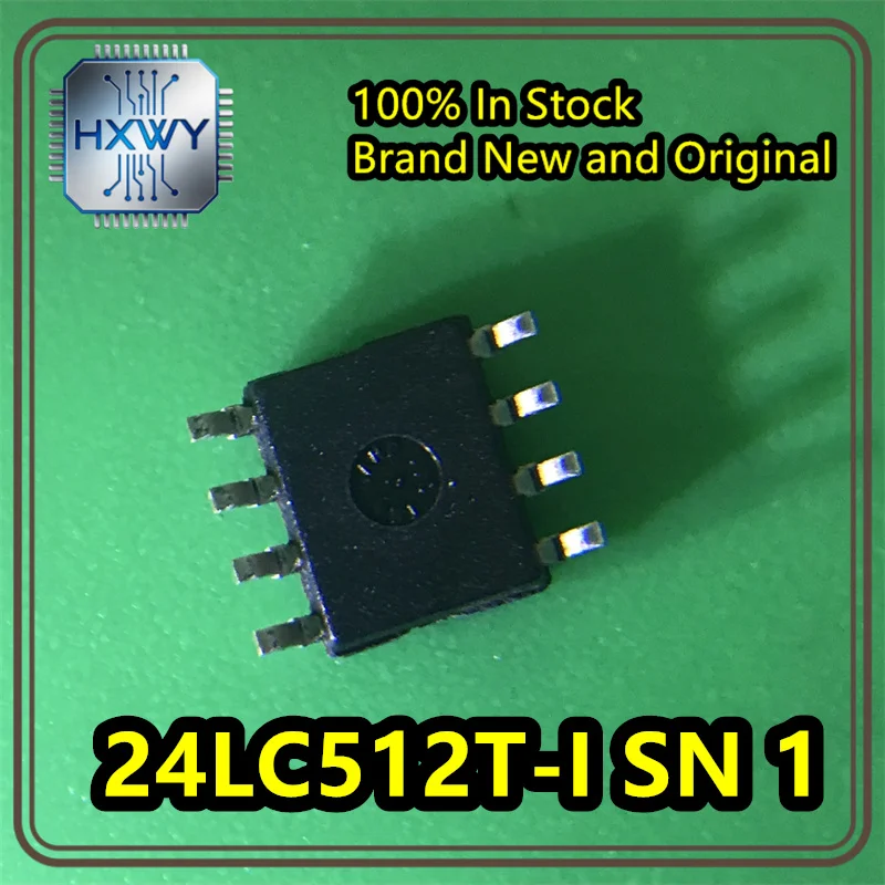 (10/50 pieces) 24LC512T-I/SN 24LC512TI SOIC-8 512Kb I2C compatible dual-wire serial EEPROM chip brand new original in stock.