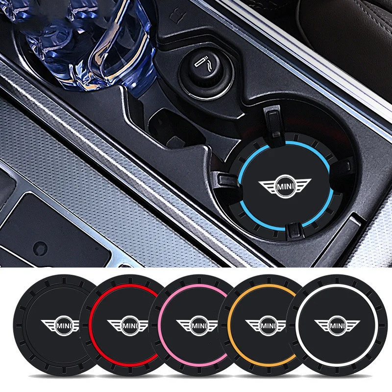 Car Anti Slip Mat Coaster Auto Water Cup Slot Pad Accessories For MINI Cooper One JCW R56 Countryman Clubman R50 R53 R55 R56 R58