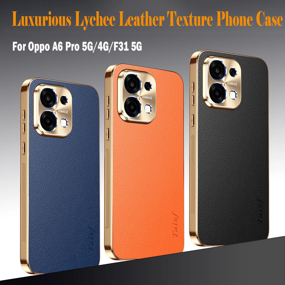 

Роскошный чехол для телефона из искусственной кожи для Oppo A6 Pro F31 5G, защита объектива из сплава, рамка для объектива, элегантная противоударная задняя крышка с гальваническим покрытием