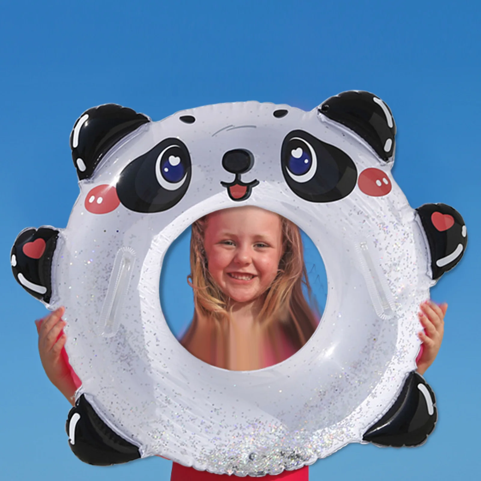 Panda Cartoon Swim Rings Iatable Pool Float Circle Swimming Ring For Kids Swimming Float Air Mattress Beach Party Pool Toys