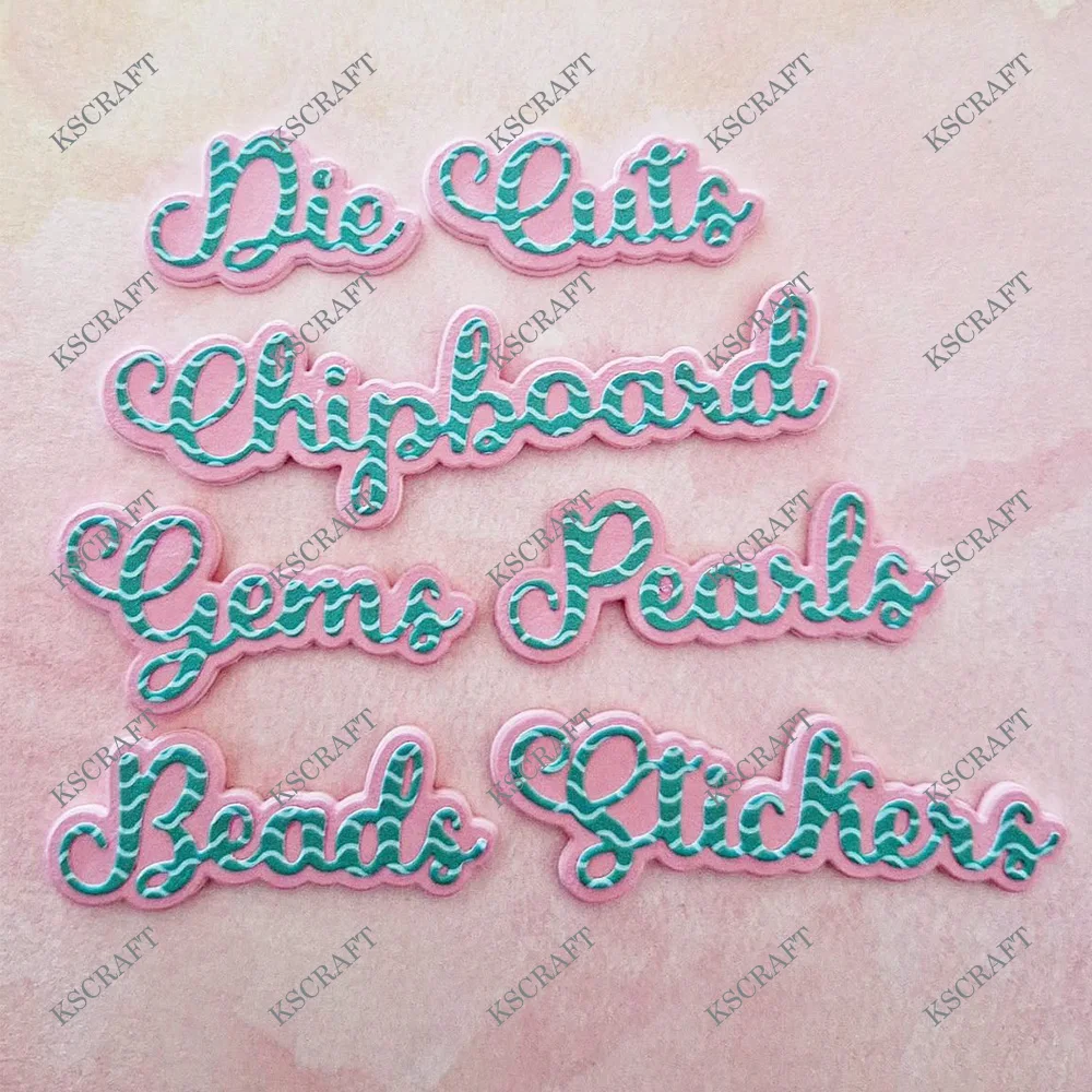 KSCRAFT Crafty Essential Words Cutting Dies Stencils for DIY Scrapbooking Decorative Embossing DIY Paper Cards