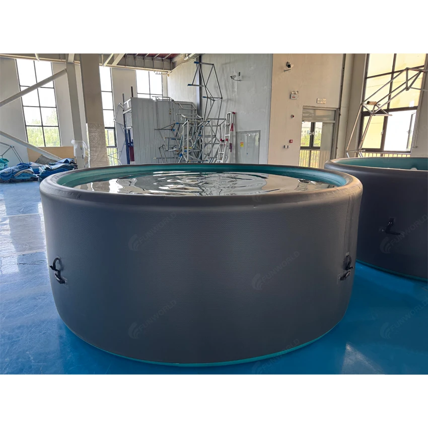 Dwf Inflatable Children's Pvc Drop Stitch Outdoor Portable Swimming Pool With A Seat Cushion