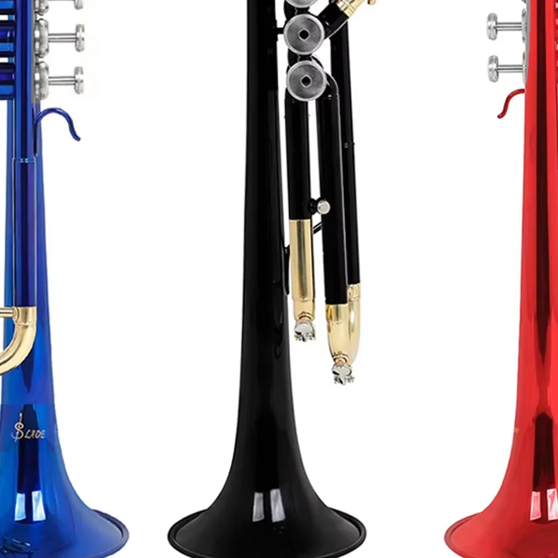 SLAD البوق أداة Bb النحاس الجسم الملونة الذهب مفتاح البوق مع فرك القماش قفاز الظهر حزام المعبرة صندوق من القماش أجزاء