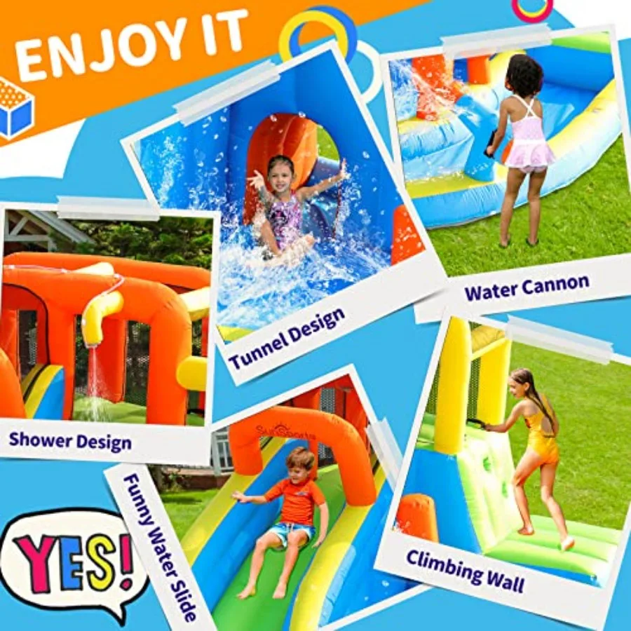 نفخ المياه الشريحة ترتد منزل نطاط القلعة لحديقة المياه نفخ في الهواء الطلق مع الشريحة لخلفي حفلة القفز البيت ل