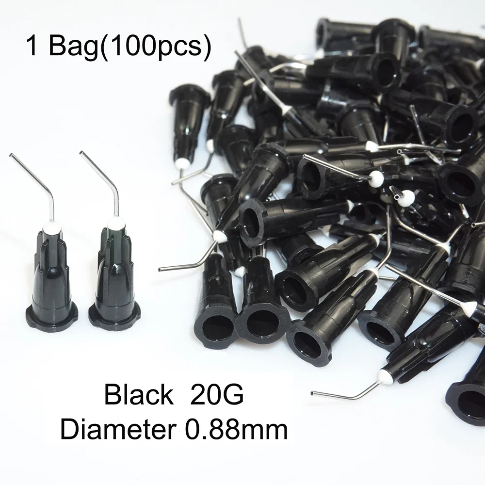

100pcs Disposable Dental Probe & Syringe Tips for Acid Reagent Resin Composite Delivery and Oral Hygiene