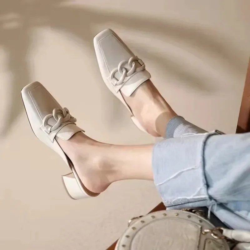 Summer trend Retro Woman Round Head Casual Shoes Fashion
