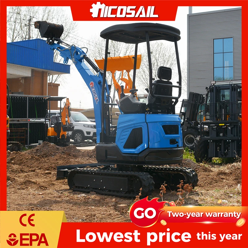 

Nicosail OKW20 2 ton Mini Crawler Excavator EPA CE Engine Small Digger with Air Condition Cab Design