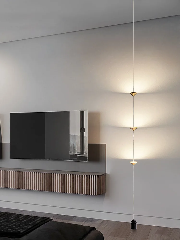 New Modern Minimalist Line LED Floor Lamp For Living Room Background Hanging Corner Floor Light Bedside Wall Lamp Lustre Fixture