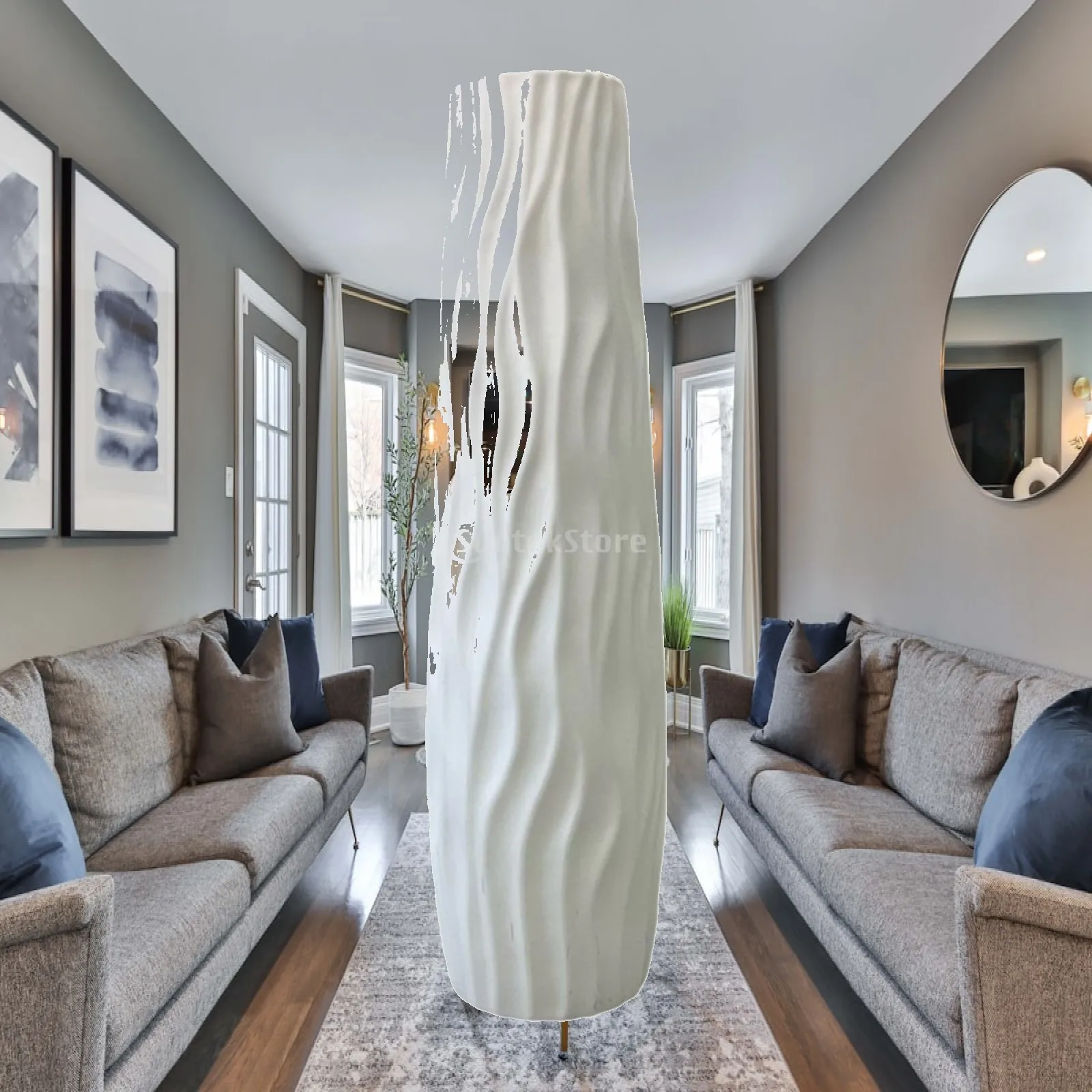 Tall Floor Vase Lightweight Matte Vase for Home Decor Interior Decoration Rustic Living Room Entryway