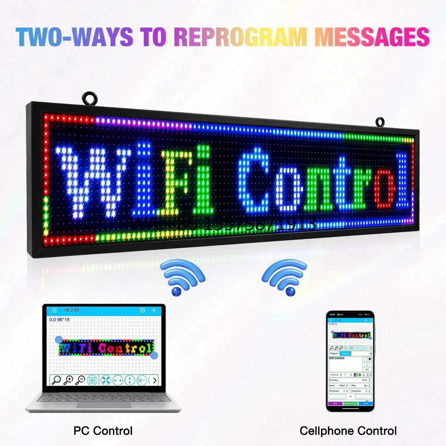 P10 RGB Full Color Outdoor Scrolling Display High Brightness LED Advertising Sign Led Programmable Display Screen