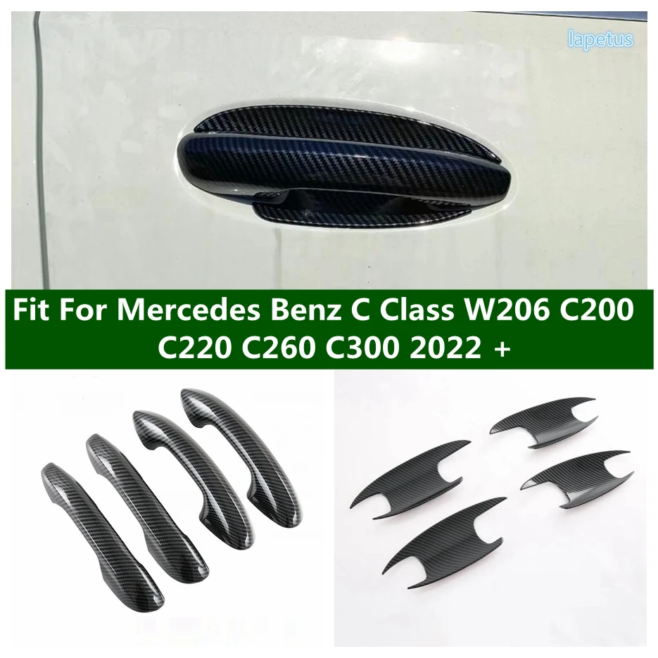 

ABS Chrome Door Handle Decor Stripes Cover Trim For Mercedes Benz C Class W206 C200 C220 C260 C300 2022 2023 2024 Accessories