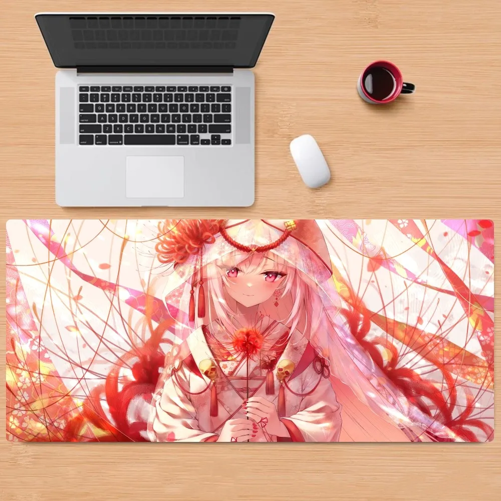 Mori Calliope Hololive Anime Girl Mousepad Mousepad Non-slip Lockedge Office Student Gaming Thickened Large Writing Pad Cushion