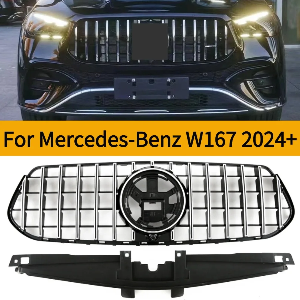 For GLE300 GLE350 GLE400 GLE450d Mercedes-Benz GLE-Class W167 2024+ ABS Plastic GT Style Grille Radiator Replacement