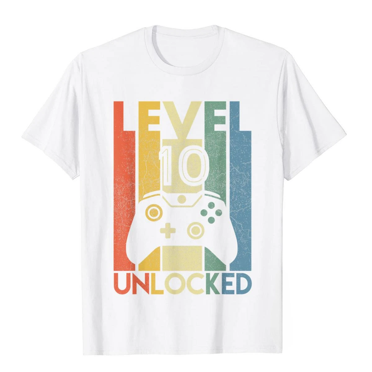 Level 10 unlocked shirt Fun video player popular humor Y2k casual retro fashion street wear trend men women universal T-shirt