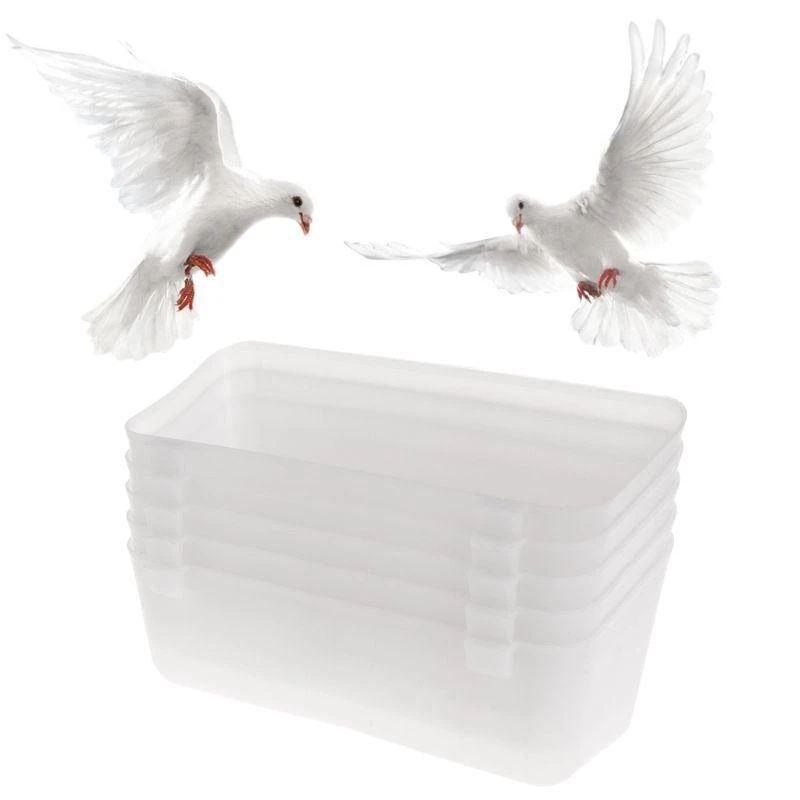 

5-Piece Parrot Feeding Cups Cage Hanging Plastic Bowl with Hooks Bird Water Dish Feeder Bowls Large Capacity top sale
