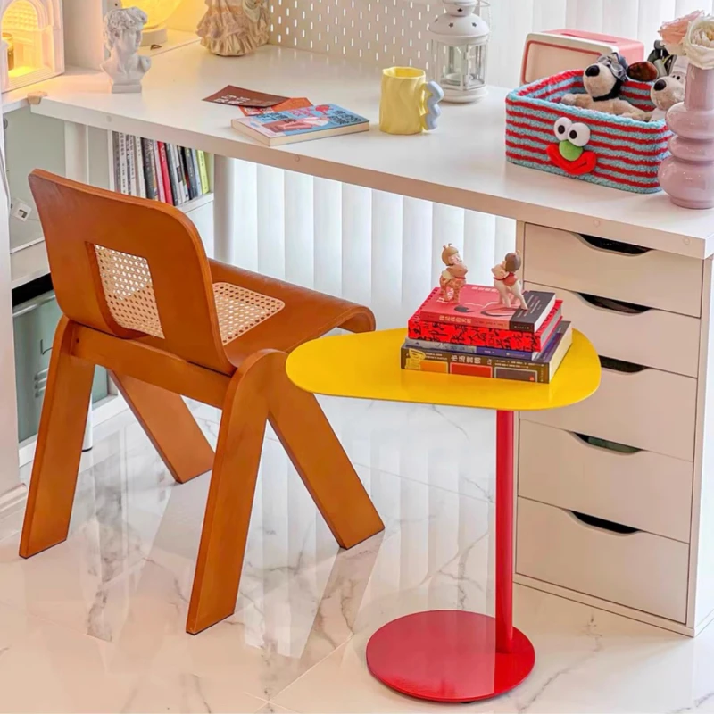 Ins Dopamine Coffee Table Designer Side Tables for Sofa Space-Saving Bedside Table Multifunctional