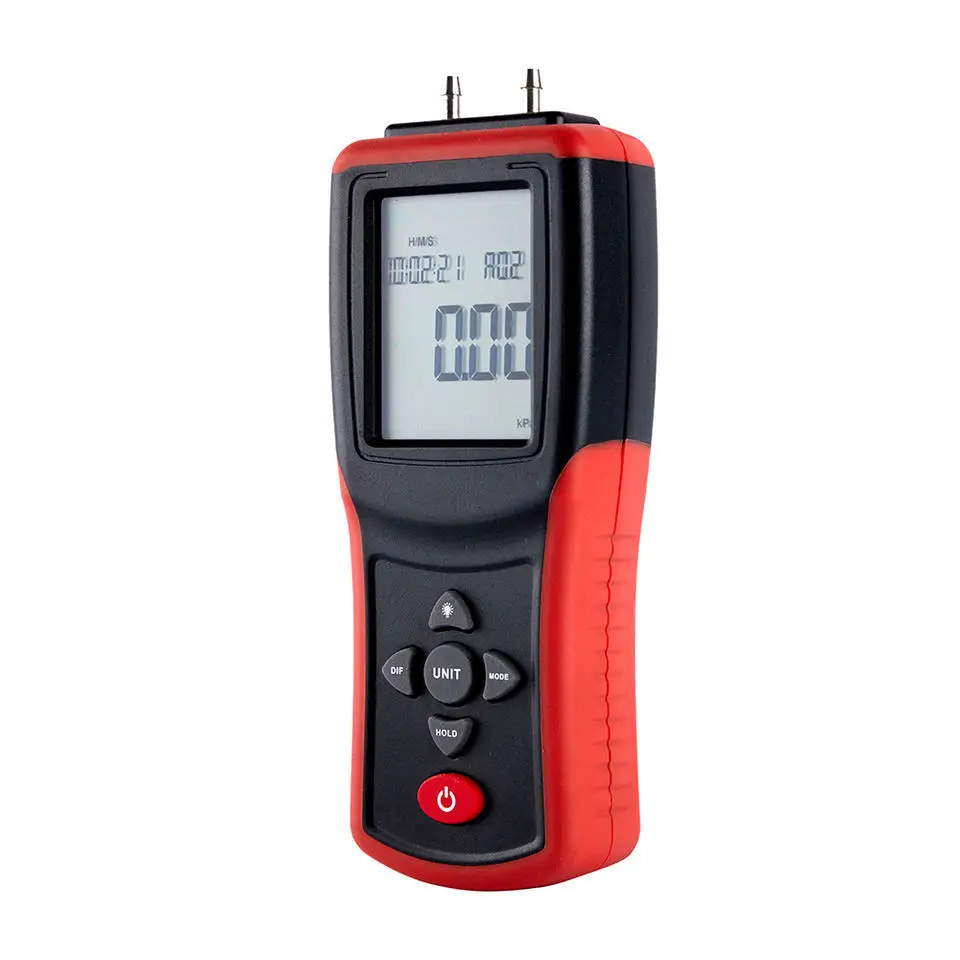 

Digital Electronic Handheld Differential Pressure Gauge Digital Air Pressure Difference Measurement MAX / MIN / AVG Data mode