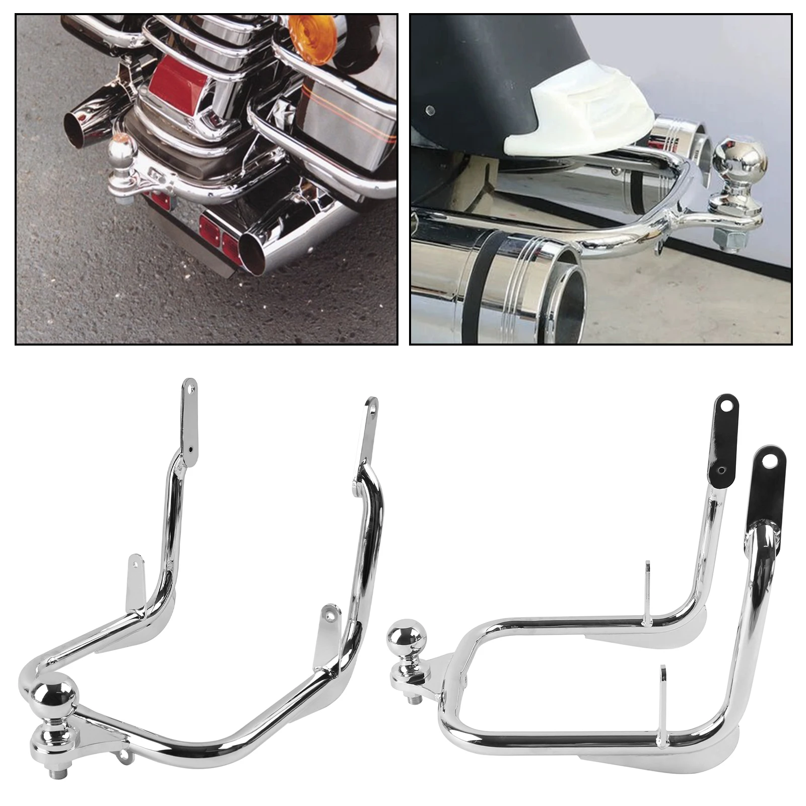 وصلة مقطورة من الكروم للدراجة النارية مناسبة لدراجة Harley Touring Electra Road King Street Glide Road Glide 2009-2023 #1