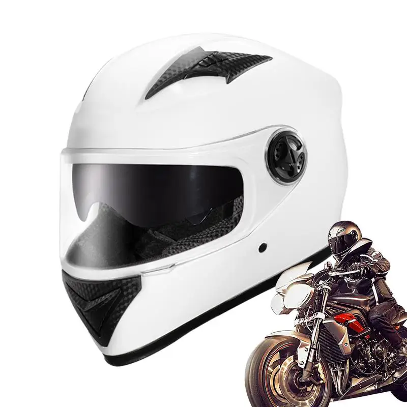 

Full Face Motorcycle Helmets Anti-Fog Head Gear Sunshade Uv Protector Winter Warm Double Visor Helmet for Motorbike scooter