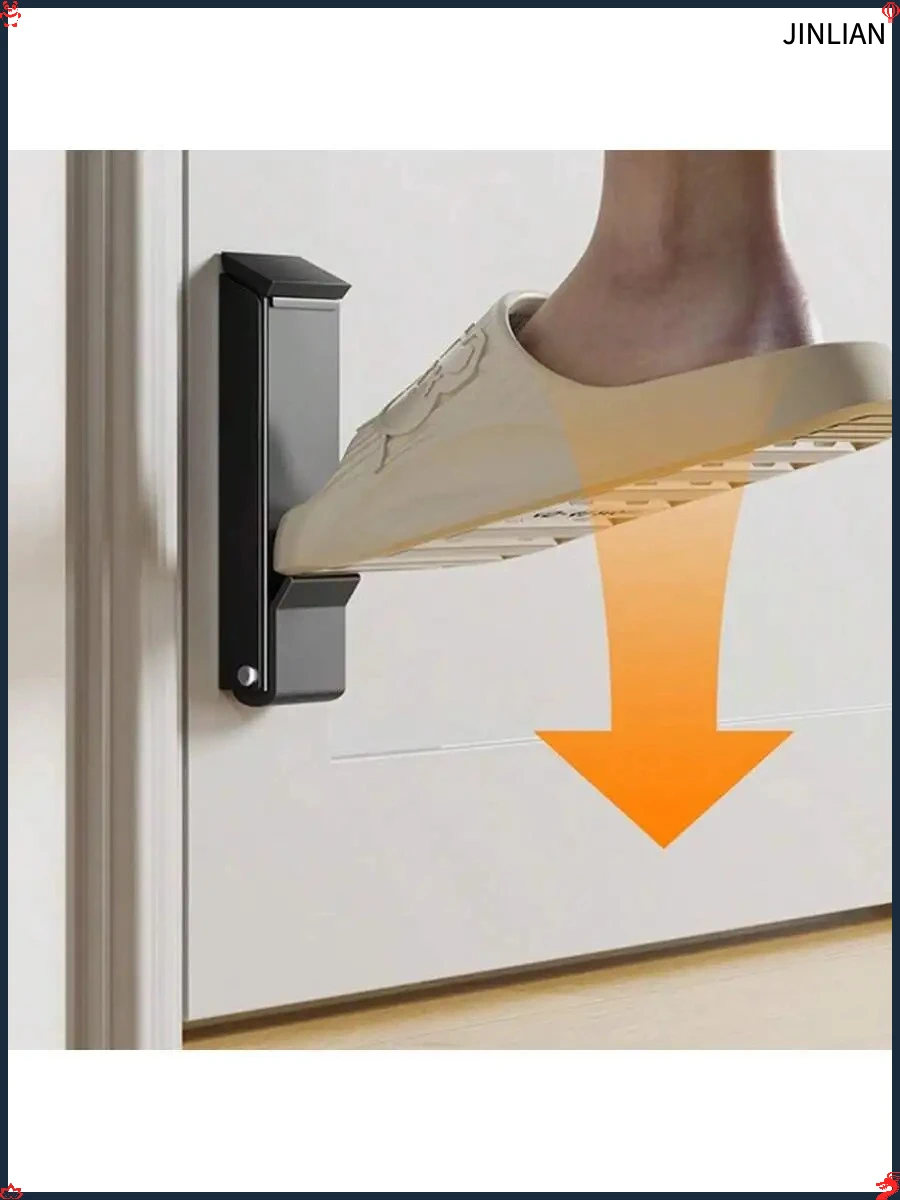 Rutschfester Türstopper: 1er-Pack Schwerlast-Klappstopper aus Stahl mit Gummigriff für Zuhause, Büro & Haustiere