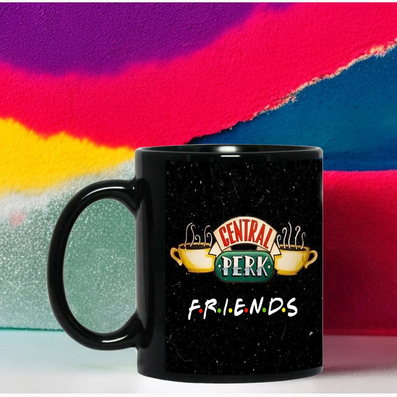 Personalized Name Mug Central Perk Design Coffee Mug  Custom Tea Cup Black Milk Beer Mugs Lovers Friends Gifts Dropshipping