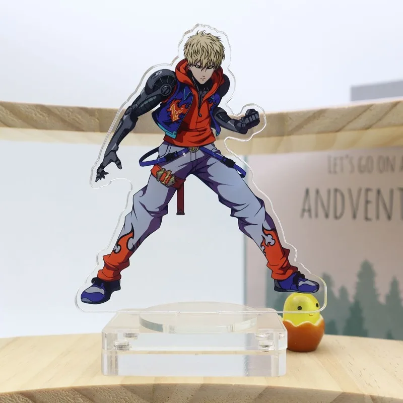 One-Punch Man Saitama Genos Tatsumak Brand Creative High Color Value Double-Sided Sandwich Cartoon Printed Acrylic Ornaments Toy view 3
