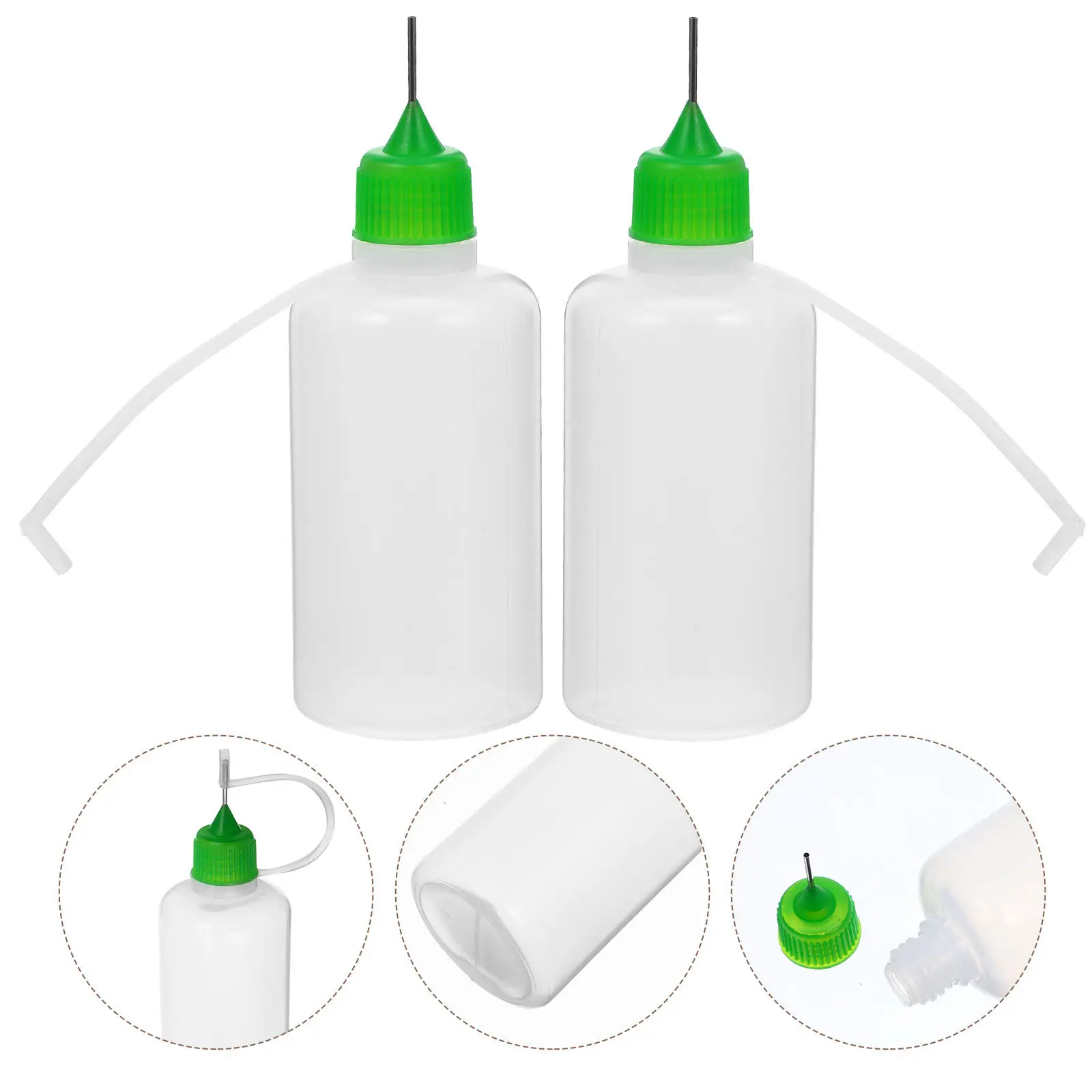 

Набор из 10 пустых прозрачных бутылочек-аппликаторов с игольчатым наконечником для точного нанесения клея