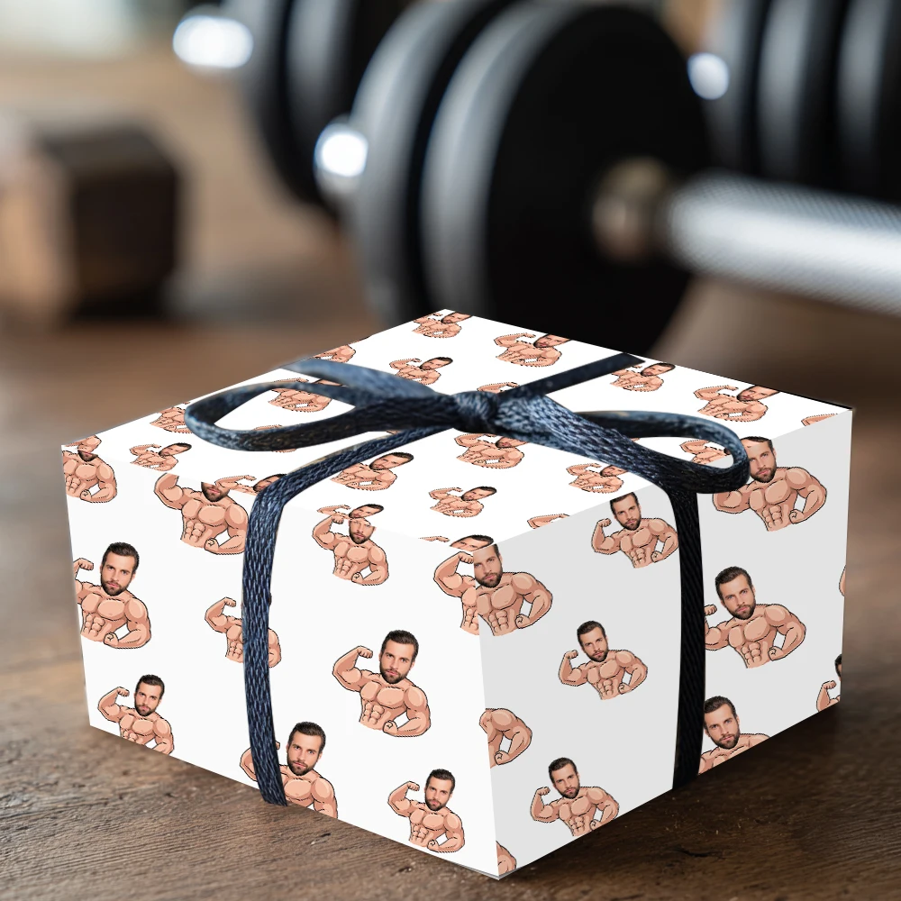 ورق تغليف هدايا لصور الوجه لحفلات أعياد الميلاد وحفلات البكالوريوس وحفلات أعياد الميلاد وحفلات التبريد ورق تغليف الهدايا