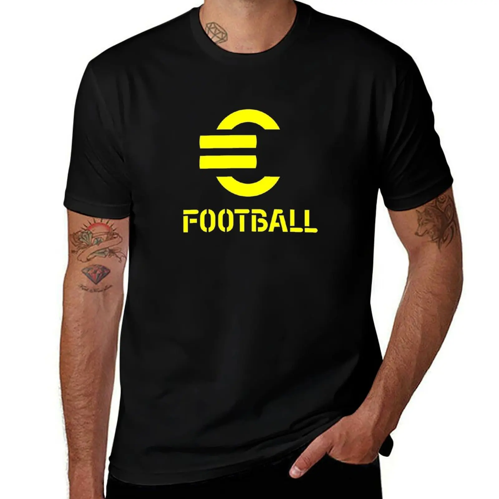 

Футболка efootball, хлопковая футболка, футболки с принтом для мужчин, персонализированная футболка