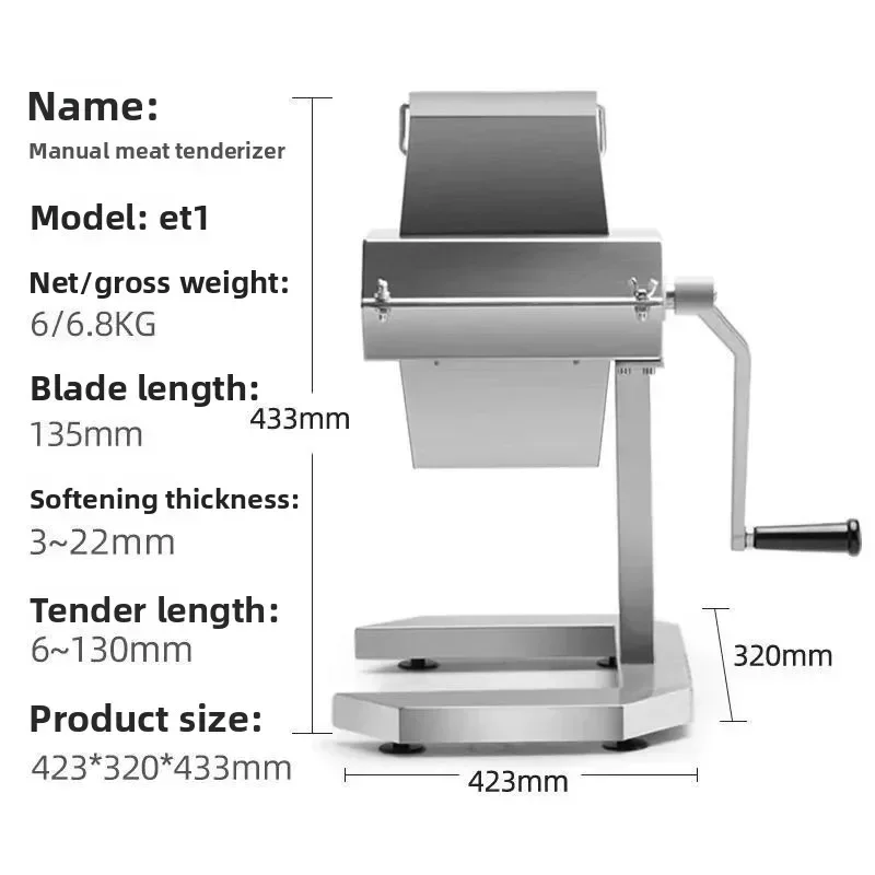 Electric meat tenderizer meat press
