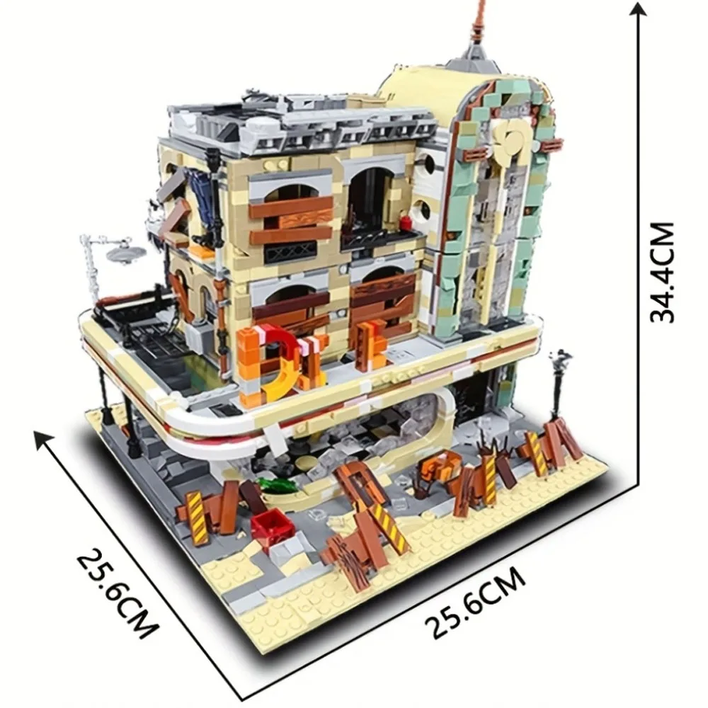 Criativo moc centro cidade rua vista bloco de construção conjunto altamente difícil montagem aniversário halloween jantar presente adulto 2438 pçs