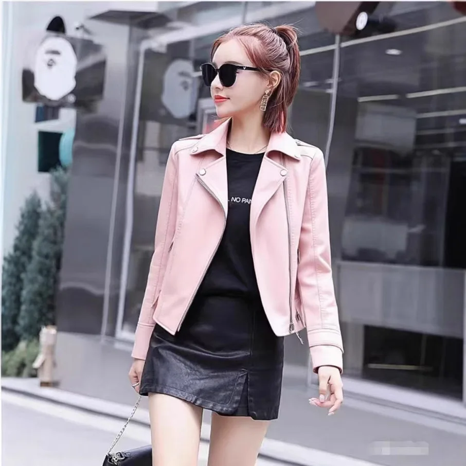 

Biker Jackets Womens Jacket With Protection Spring Lace-Up Beaded Ruched Ruffles Princess Romantic Exquisite Holiday Elegant Ins