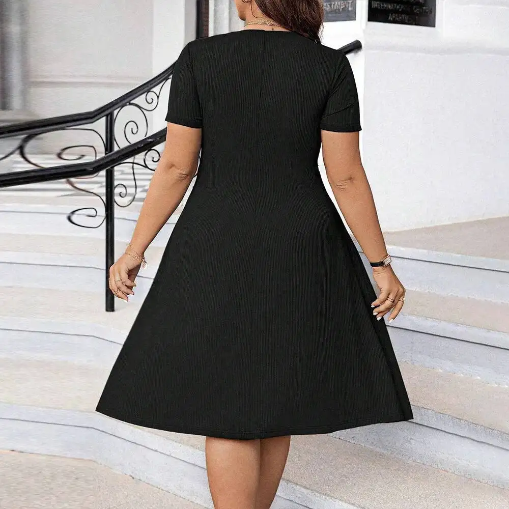 

Plus Size Women's 2025 Tea Break French Dress Covers the Stomach and Waist, Slimming Long Skirt for Women Elegantes Casual Y2k