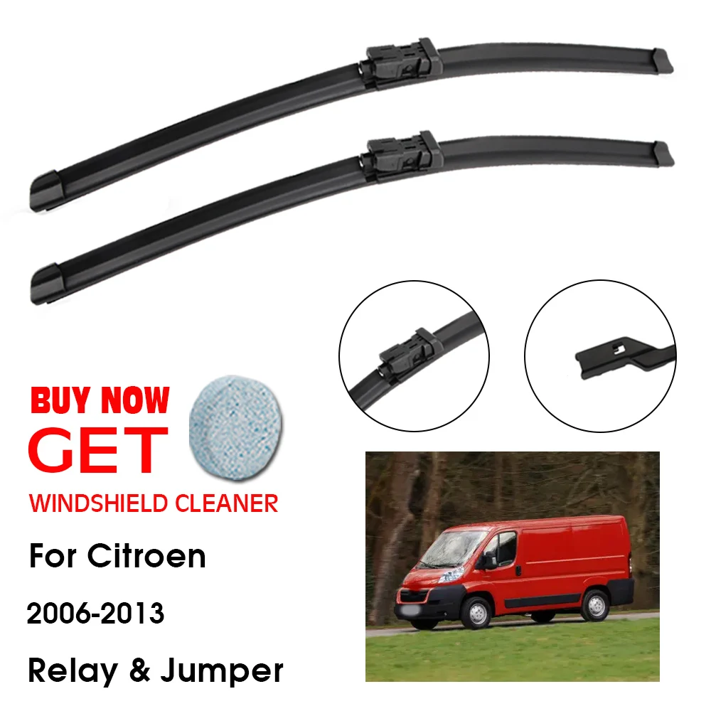 

Car Wiper Blade For Citroen Relay & Jumper 26"+22" 2006-2013 Front Window Washer Windscreen Windshield Wipers Blades Accessories