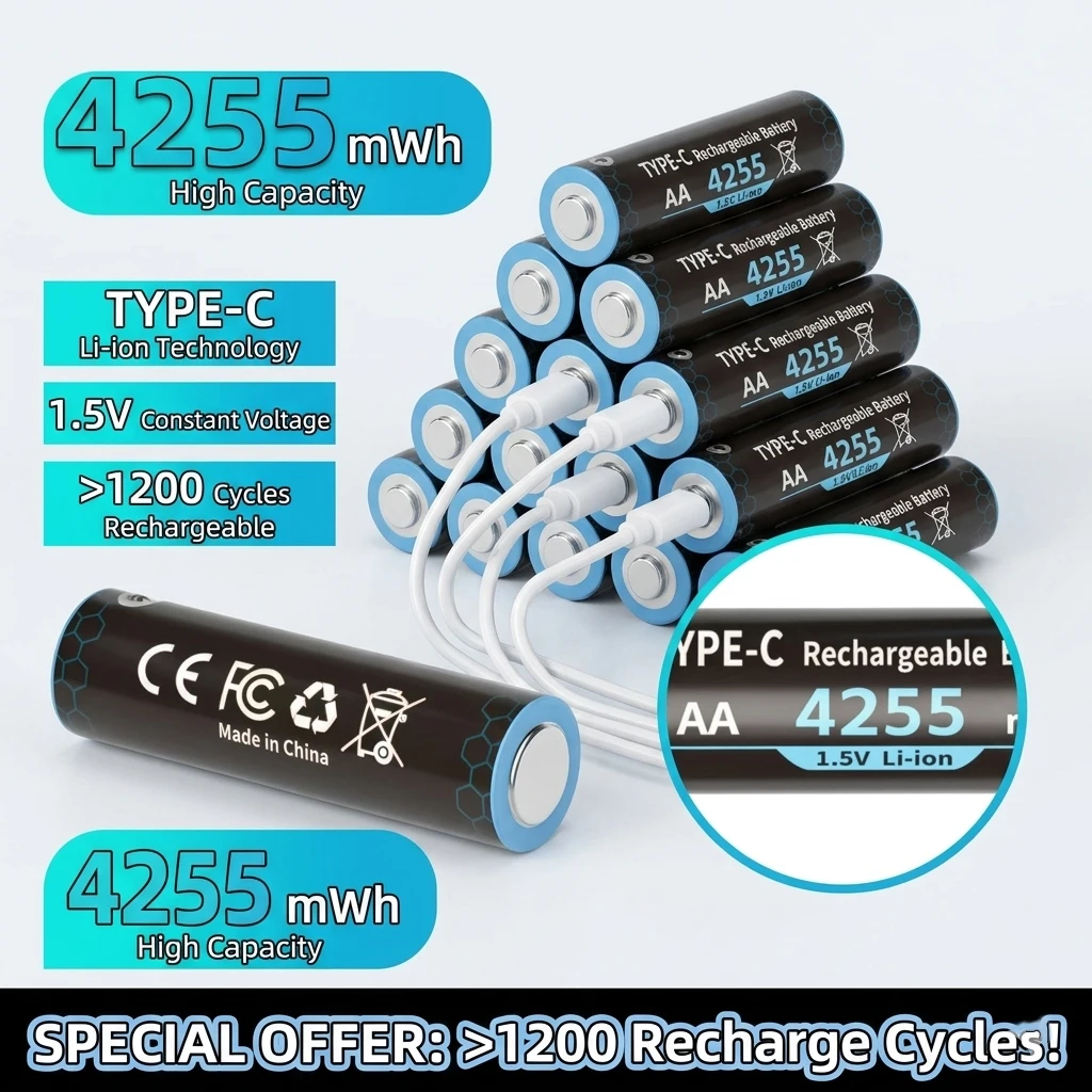 1.5V Aa Lithium Rec…