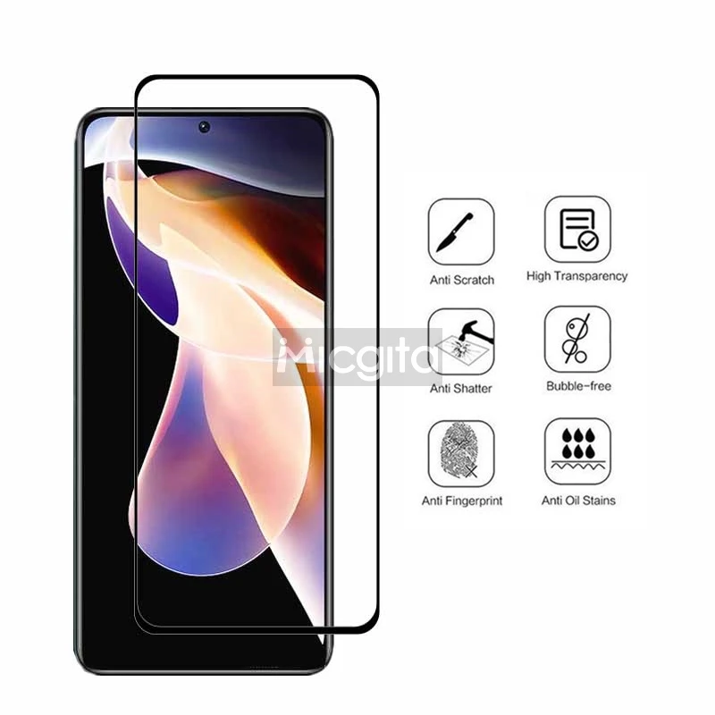 4+2 9H Tempered Glass Film For Redmi Note 11 Pro Plus 5G Screen Protector and Soft Fiber Lens film