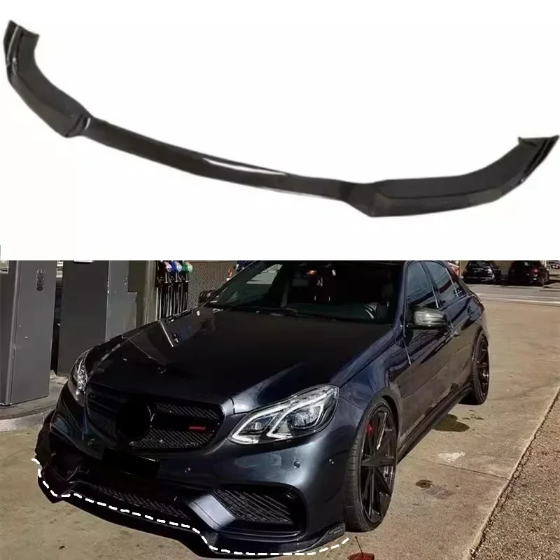 Carbon-Frontspoiler für Mercedes-Benz W212 E260 E300 Upgrade auf E63S Auto Kleiner Frontspoiler Auto-Zubehör