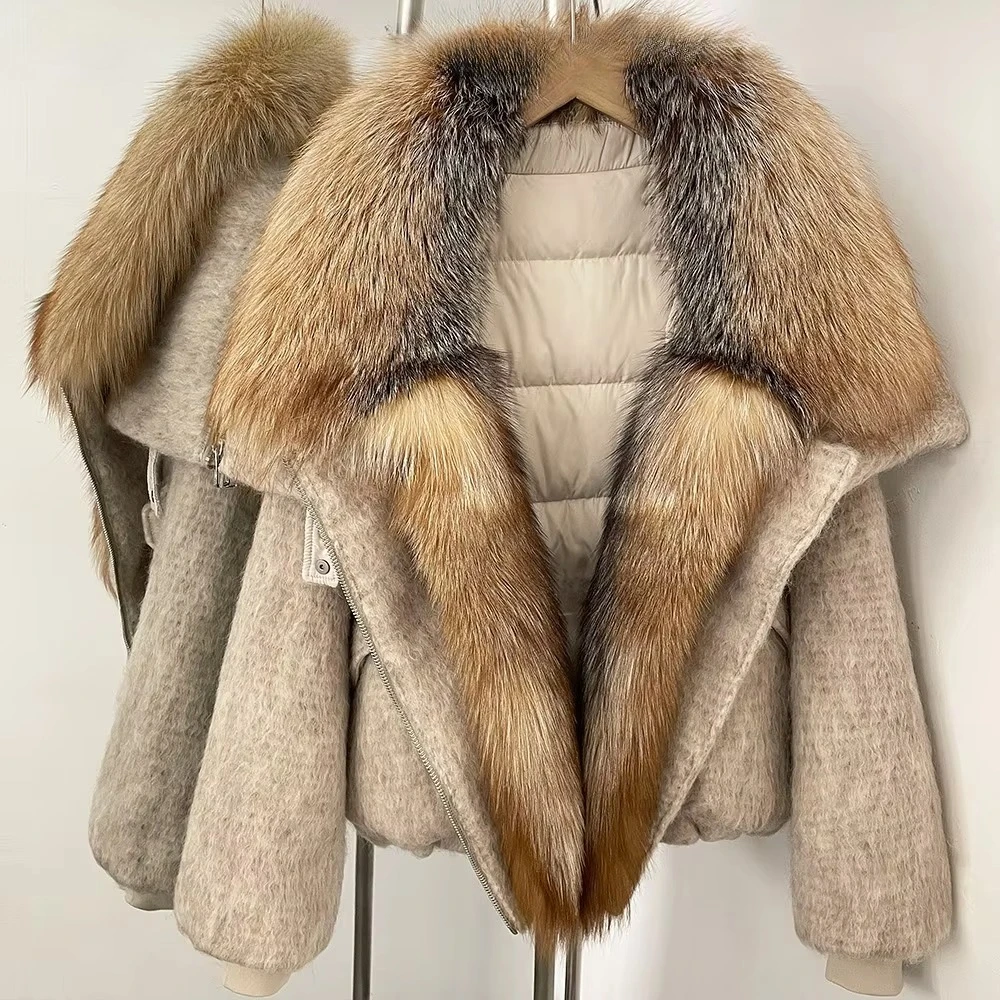 Women's Oversized Duck Down Coat Female Parkas 2026 Winter Puffer Jacket Ultra Warm Real Fox Fur Warm Lightweight Padded Jackets - view 3