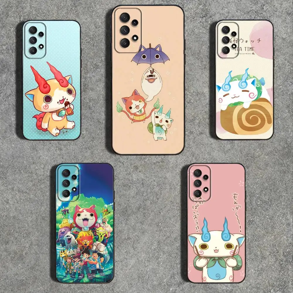 

Y-Yokai-ES Watch Phone Case For Samsung Galaxy A73,31,32,72,41,53,52,71,22,5G,Note,J7,8,9 Soft Black Cover