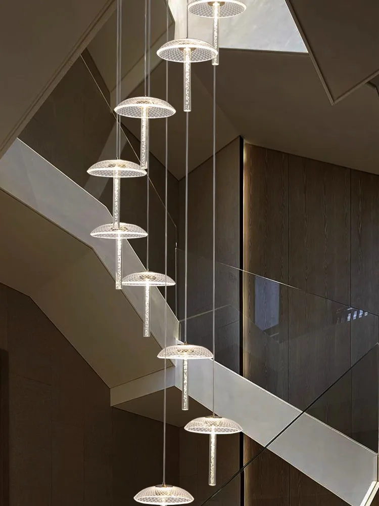 

Nordic Style Indoor Ceiling Lamp Restaurant Villa Chandelier Stair LED Lighting Home Decor Modern Designer Loft Lighting Fixture