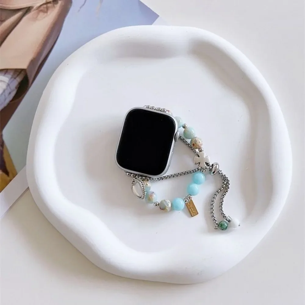 Watchbands Bracelet Applicable To Apple IWATCHS9 Niche Apples87 Beads Bracelet Belt Body Belt