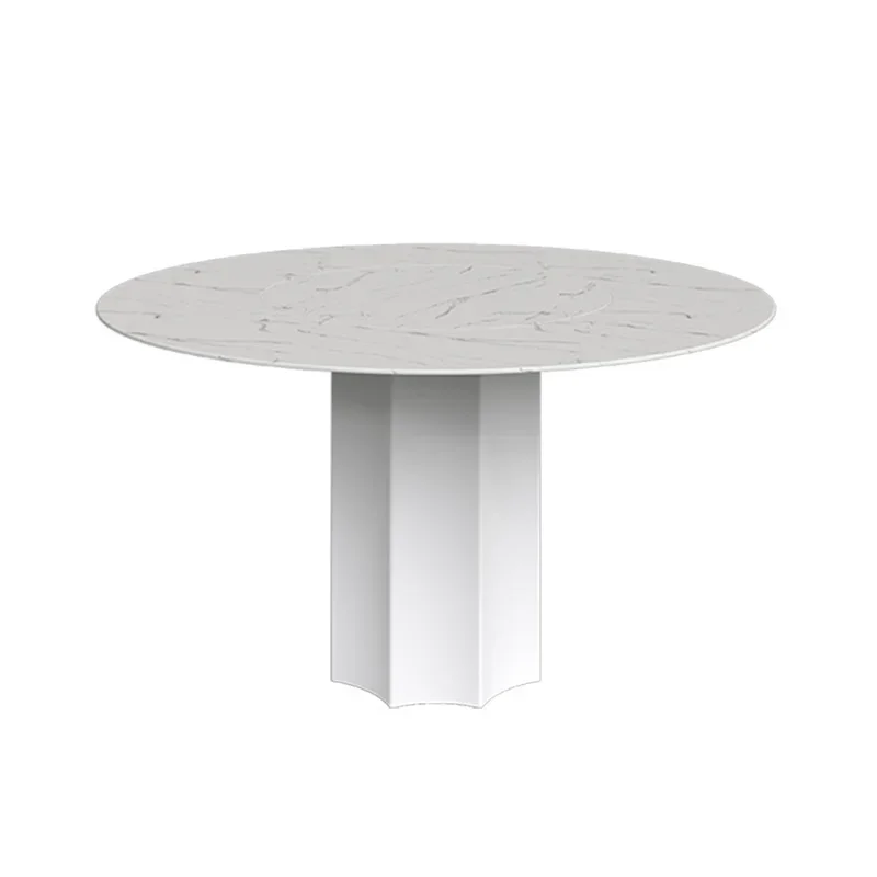 

Kroes rock slab round table turntable simple small apartment dining table