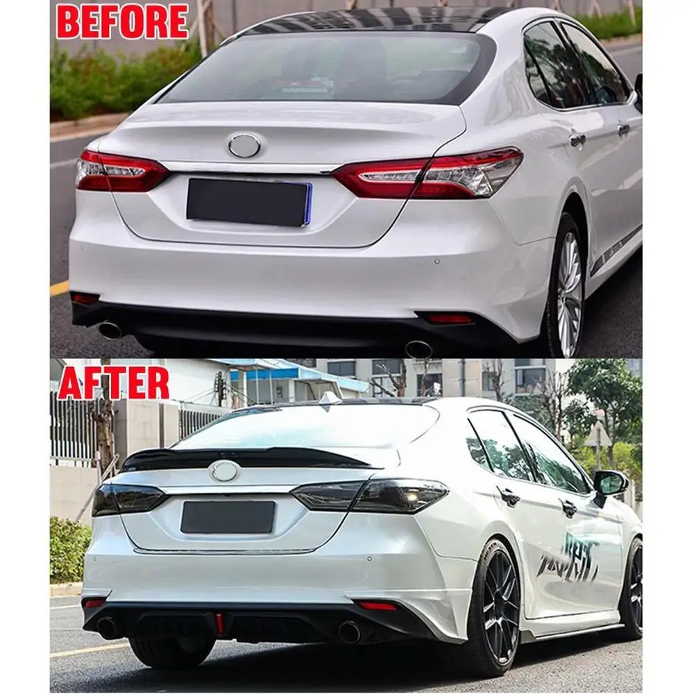 For Toyota Camry 8th 2018-2024 TRD Style Rear Wing Tail Spoiler Diffuser Trunk Top Wing Tail Lip Auto Parts Body Kit